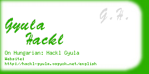 gyula hackl business card